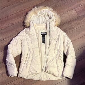 Kirkland Signature Women's Off-White Puffer Coat